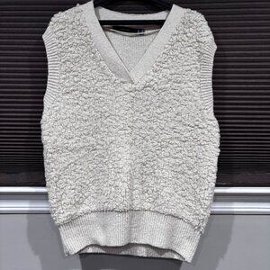Vero Moda Women's Ivory Cream V-Neck Sweater Vest SZ: L